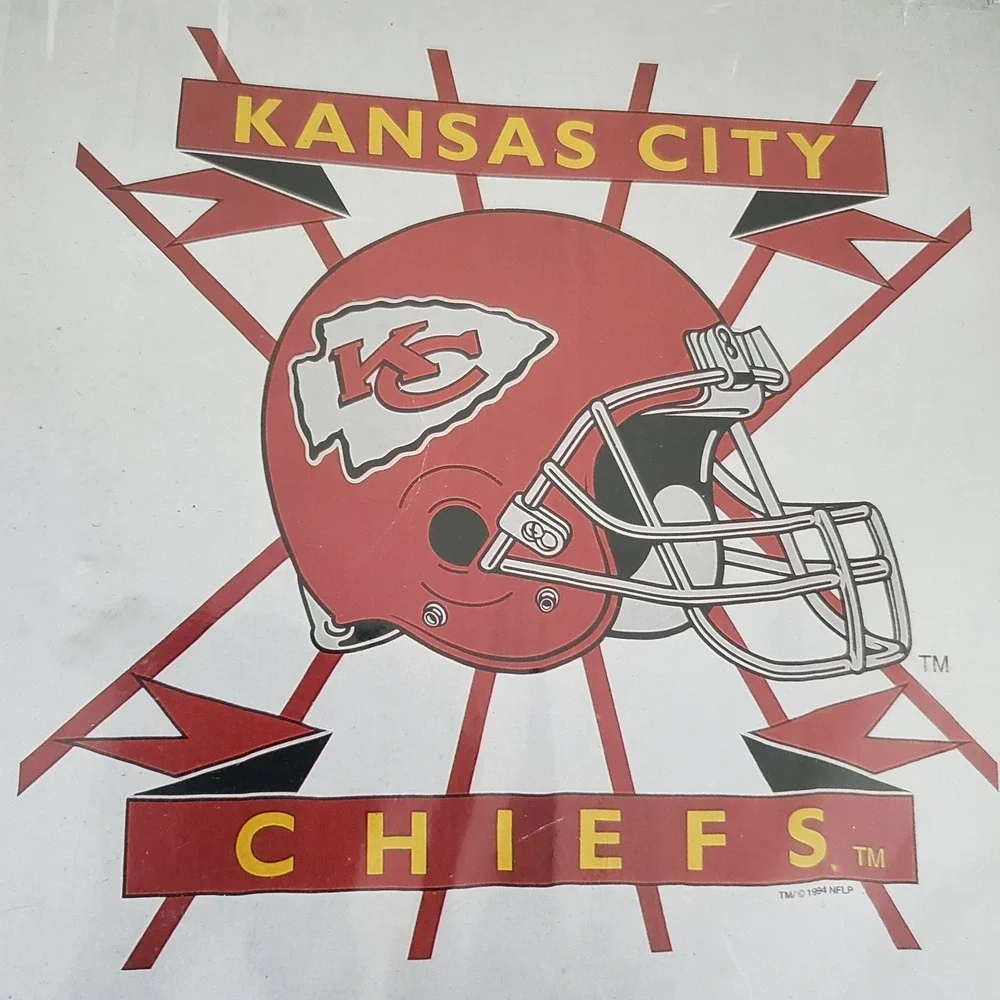 Vintage 1994 Kansas City Chiefs NFL Shower Curtain Jay Franco New Sealed Vinyl
